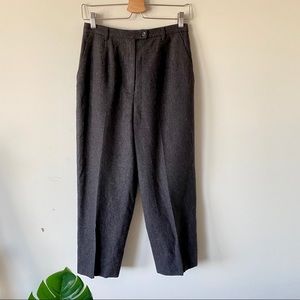 Pendleton Vintage High Waisted Wool Trouser Pants Charcoal Gray Size 8